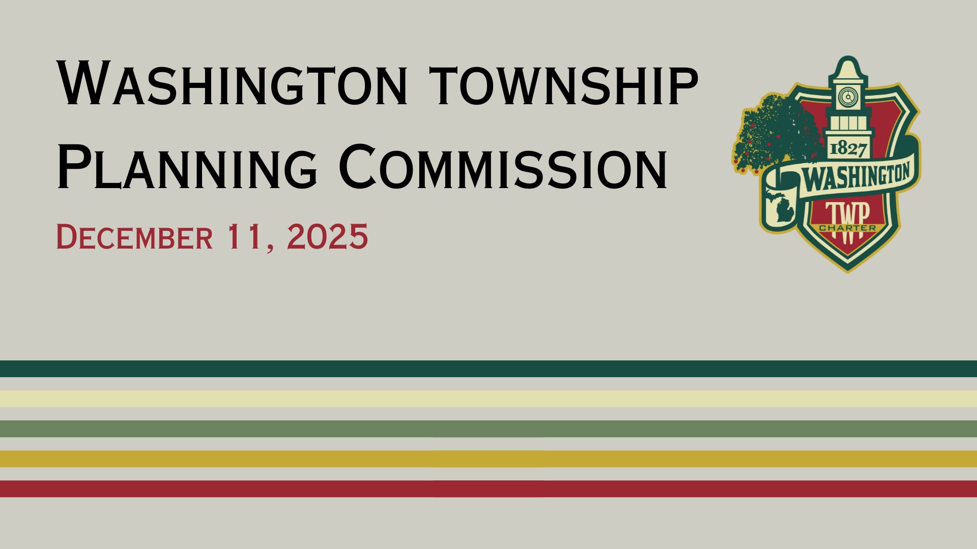 Thumbnail image for Washington Township Planning Commission - Dec. 11, 2025