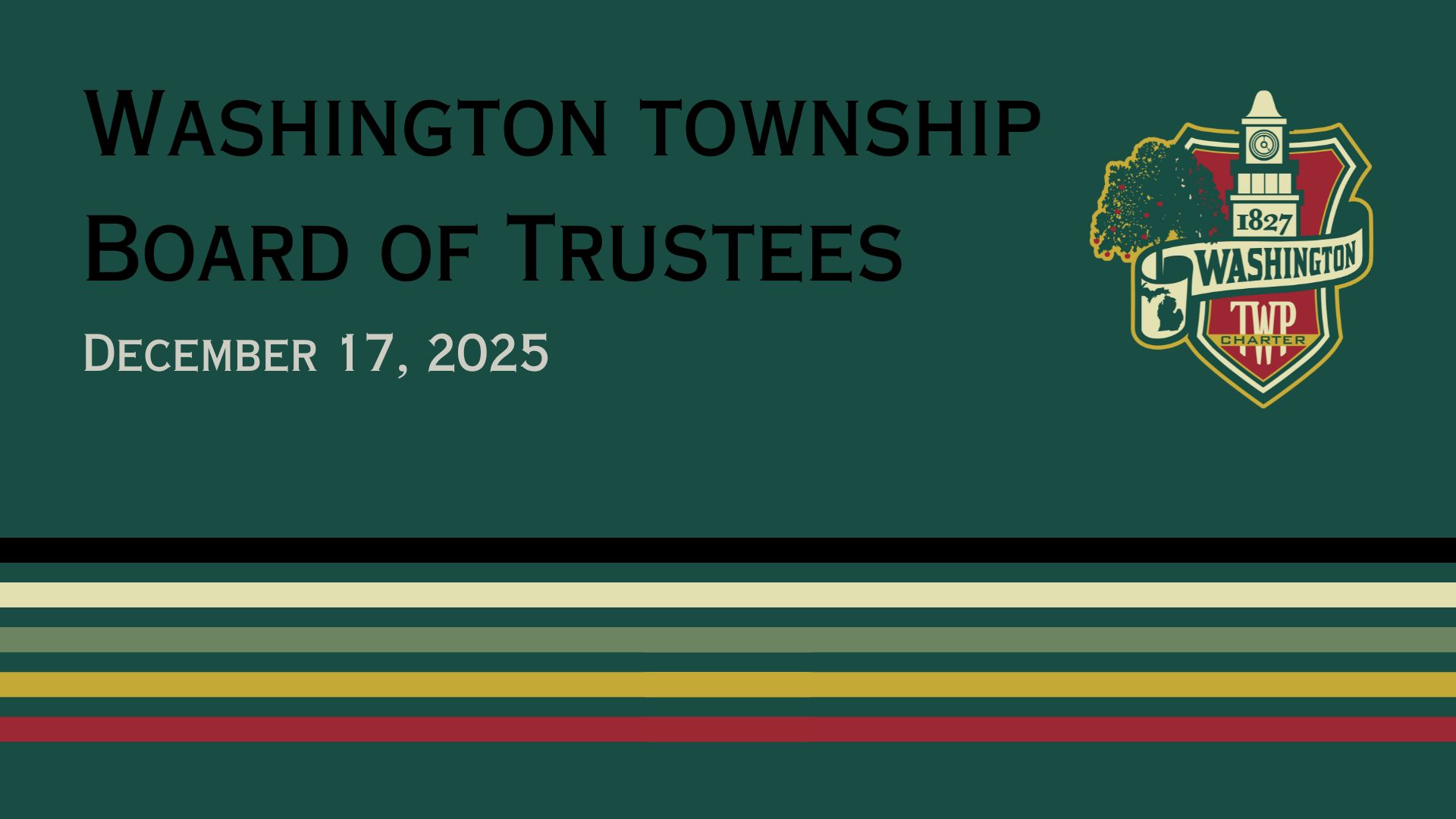 Thumbnail image for Washington Township Board of Trustees - Dec. 17, 2025