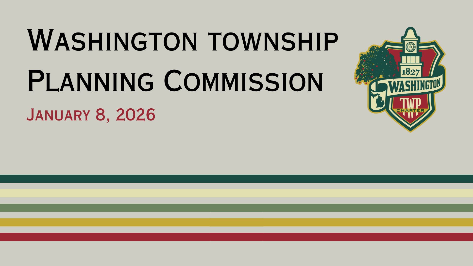 Thumbnail image for Washington Township Planning Commission - Jan. 8, 2026