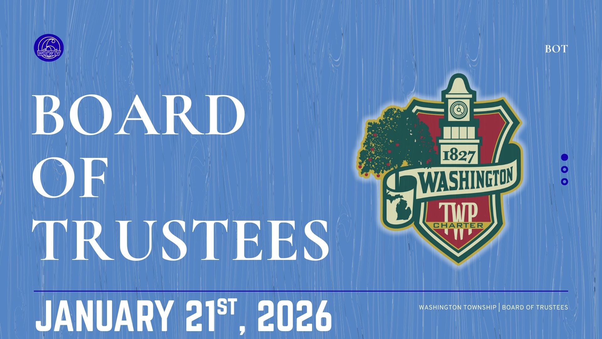 Thumbnail image for Washington Township Board of Trustees - Jan. 21, 2026
